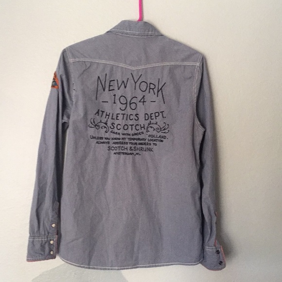 Scotch shrunk New York button up shirt medium - Picture 3 of 3